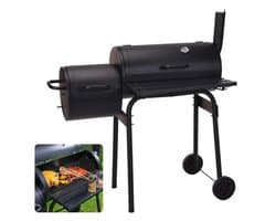 Houtskoolbarbecue - Barbecue Smoker - Houtskool Rookoven - Verrijdbare BBQ - Gegalvaniseerd Staal - Thermometer