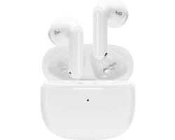 pocobob® GO 2 - draadloze oordopjes - witte oordopjes - semi in-ear - met ENC microfoon - half in-ear bluetooth oortjes - semi in-ear