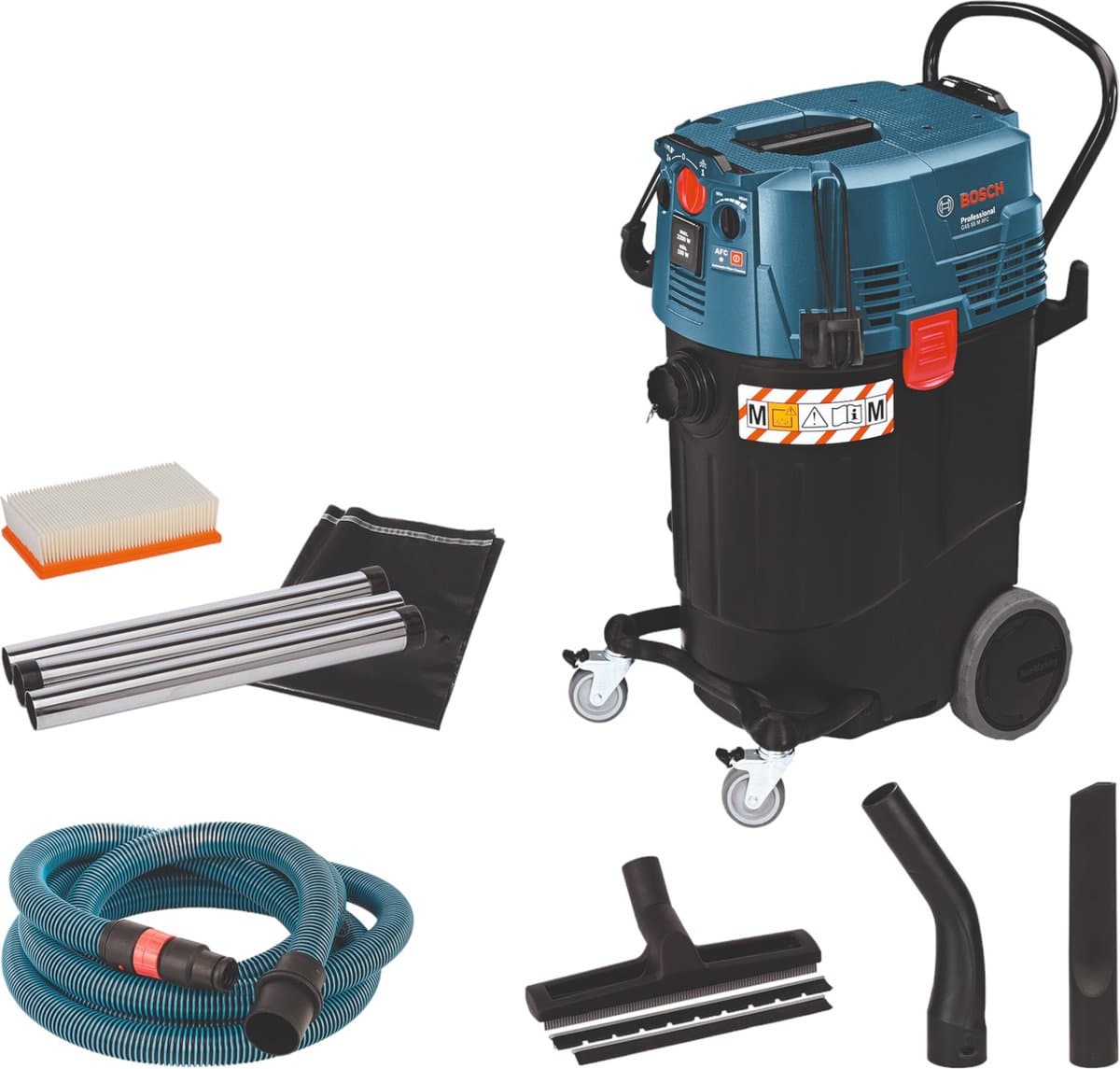Bosch Professional GAS 55 M AFC Nat- en Droogstofzuiger - 06019C3300 — afbeelding 1