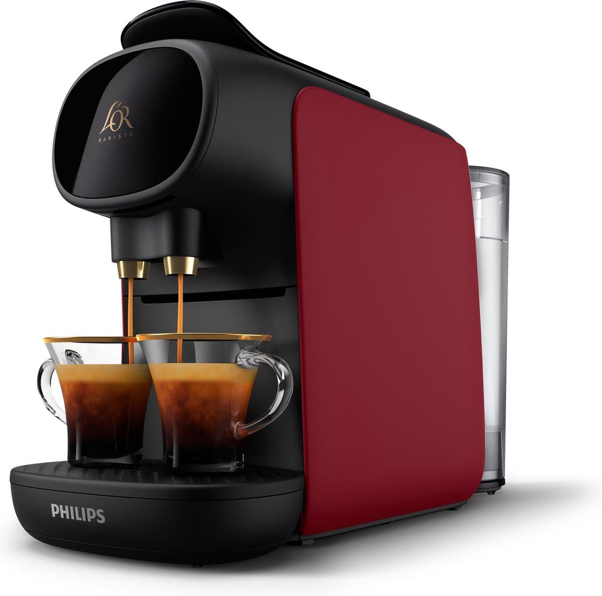 Philips L'OR Barista Sublime Koffiezetapparaat LM9012/50 - Geschikt voor Capsules - Koffiecupmachine en 9 Espresso en Barista Capsules - Zwart en Rood — afbeelding 1