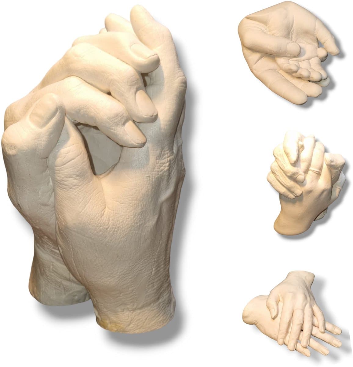 Handenbeeld | Handafdruk | Gipsafdruk | GipsHanden | Hand | 3D | Compleet Pakket bestaat uit 300 gram Casting Mix Poeder & 750 gram Gips | Bodycasting | Extensso® | Gipsafdruk | Alginaat | Een herinnering | Hobby Pakket | Bodycasting | Handbeeld — afbeelding 1