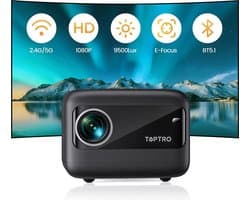 Mini Beamer 9500 Lumen - Draagbare projector - Home Outdoor Cinema - Wifi en Bluetooth projector - Streamen