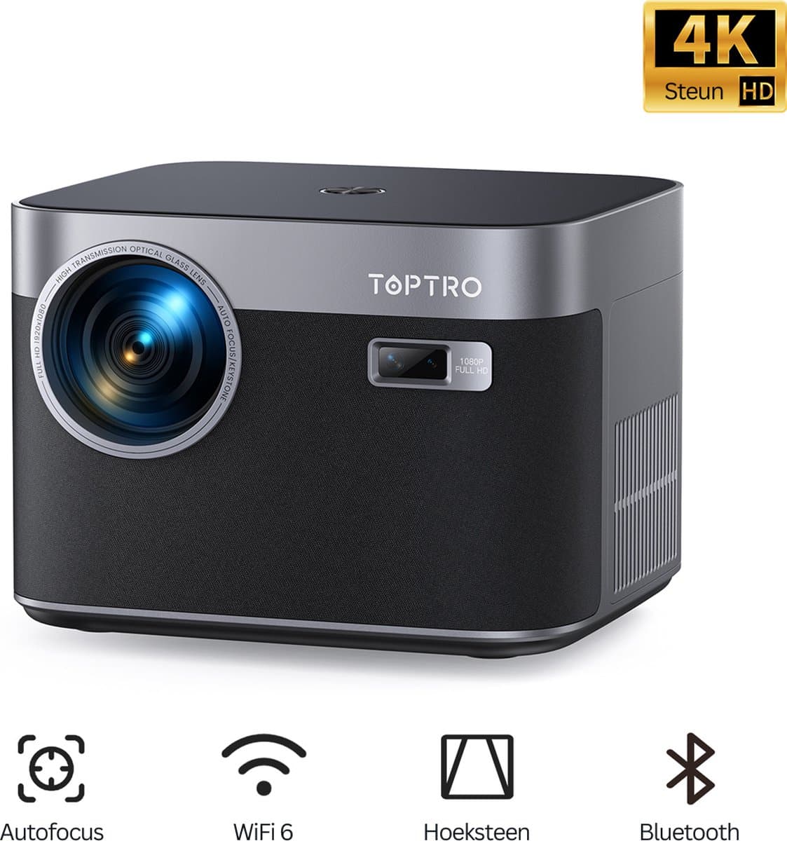 Toptro X7 Projector 4K - Mini Beamer - Mini Projector - Top Kwaliteit - Wifi - Bluetooth - 25000 Lumen — afbeelding 1
