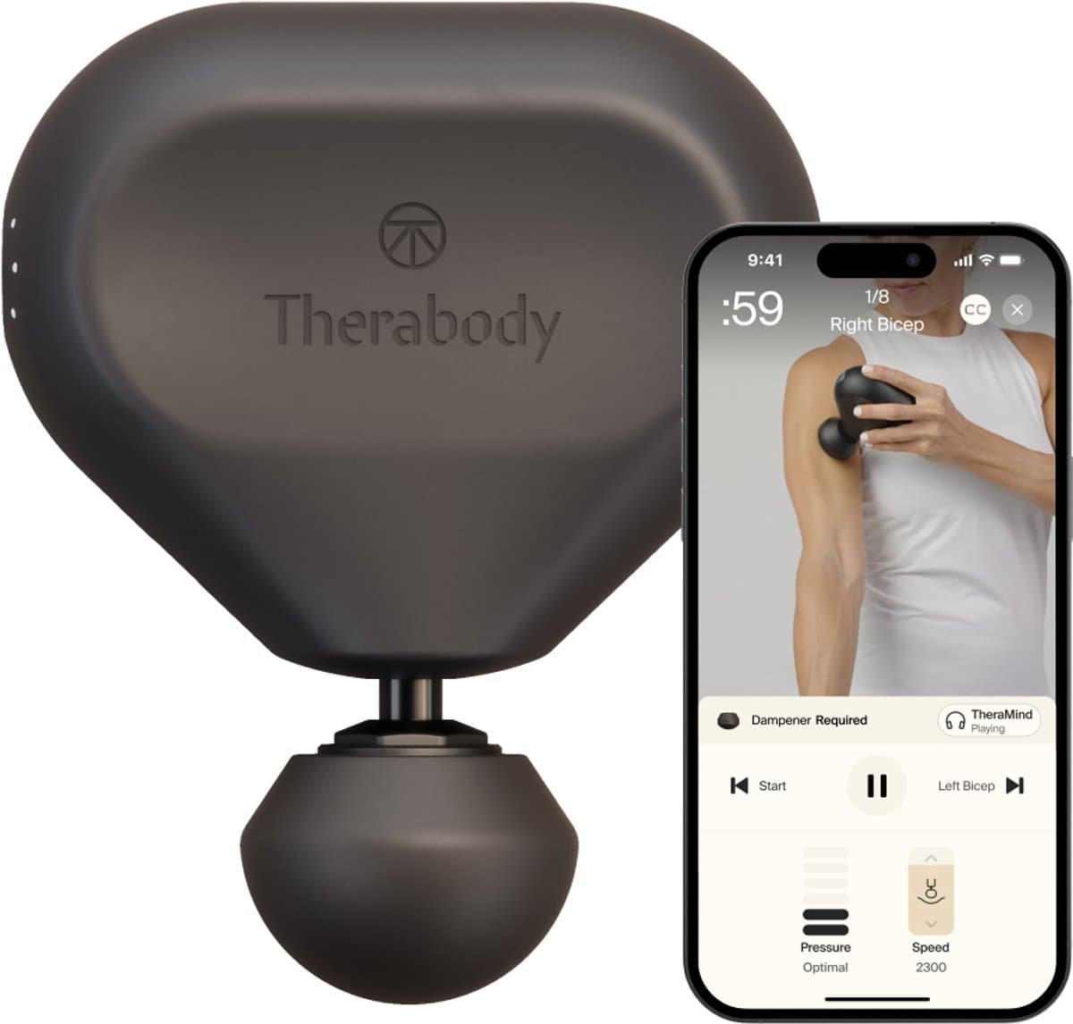 Therabody Theragun mini 3.0 Massage Gun - 3 Opzetstukken - Draagbaar - Krachtig Massage Apparaat — afbeelding 1