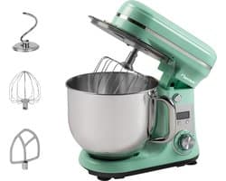 Bestron Keukenmachine - AKM2000SDM - 65dB - 6 snelheden & turbomodus - 6L capaciteit - Mint - 5 jaar garantie