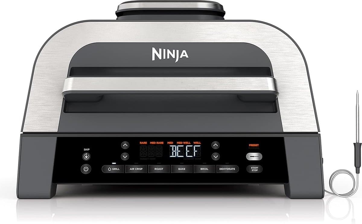 Ninja DG551EU friteuse Enkel 3,8 l Vrijstaand 1760 W Heteluchtfriteuse Zwart, Zilver — afbeelding 1