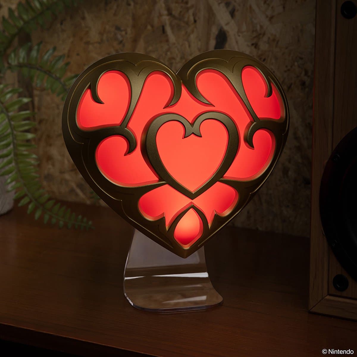 The Legend of Zelda Heart Container Light – Officieel Gelicentieerde 3D Lamp, USB of Batterijen, 21,6 cm- Paladone — afbeelding 1