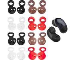 kwmobile anti-slip dopjes voor oordoppen - geschikt voor Samsung Galaxy Buds Live - Set van 16 - Van silicone in zwart / wit / rood / bruin — afbeelding 1