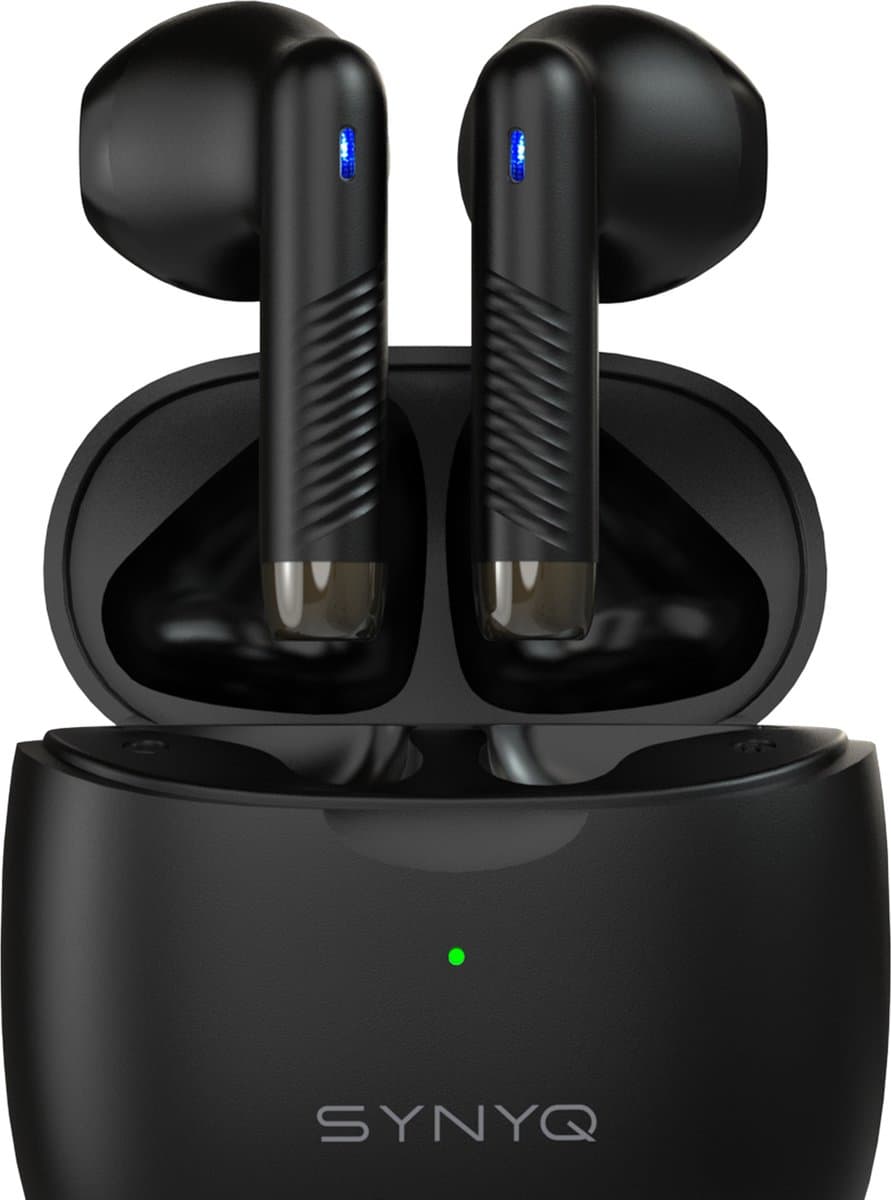 Synyq ProX - Draadloze Oordopjes - 30 uur Afspeeltijd - Bluetooth Oordopjes - Draadloze Oortjes - Oortjes Draadloos - Zwart — afbeelding 1