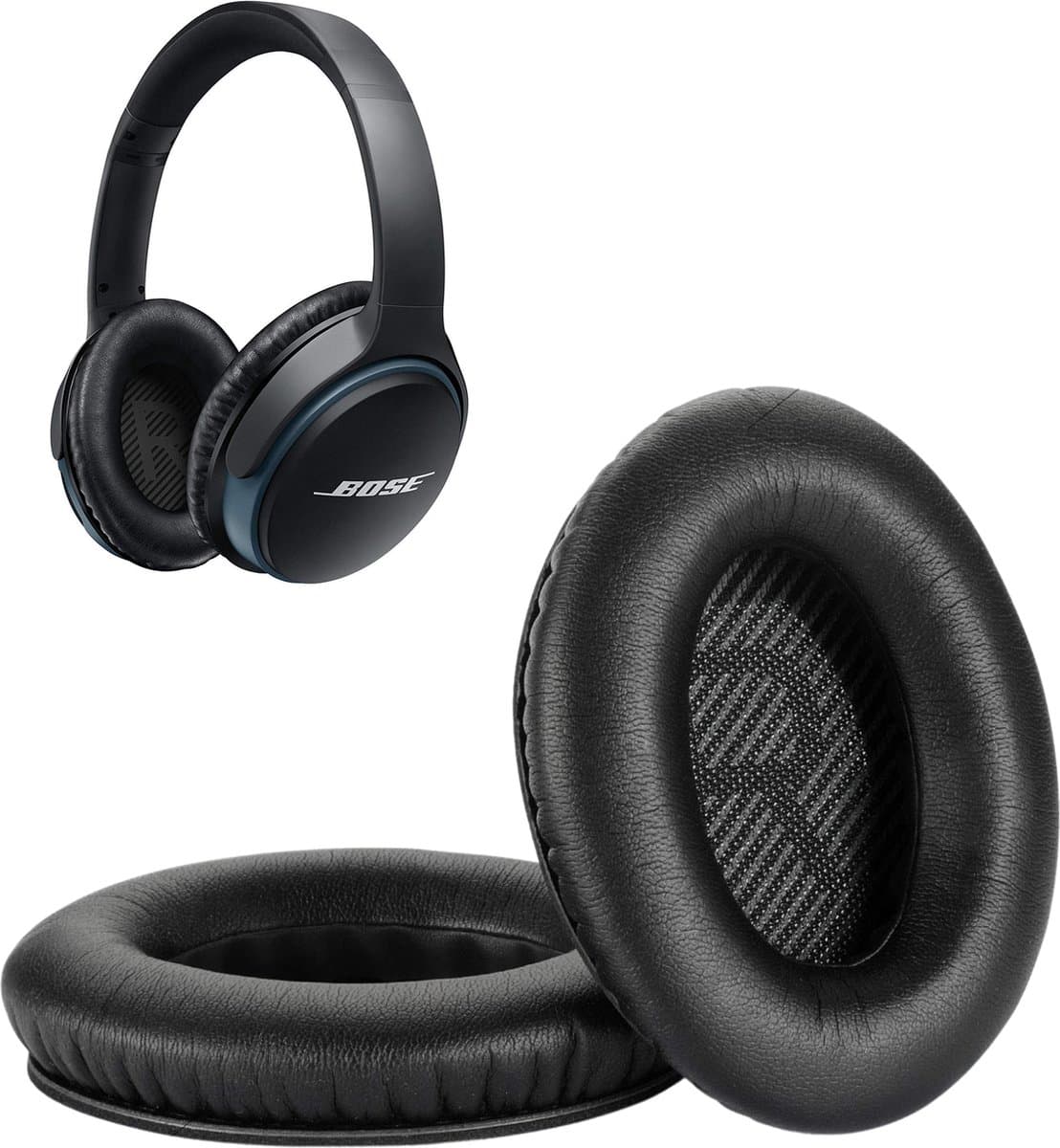 Oorkussens vervanging voor Bose QuietComfort 35 ii / 35 / 25 / 15 / 2 / Soundtrue - Soundlink Around-Ear AE2 / AE2W / AE2I - Oorkussens voor koptelefoon - Ear pads headphones zwart — afbeelding 1