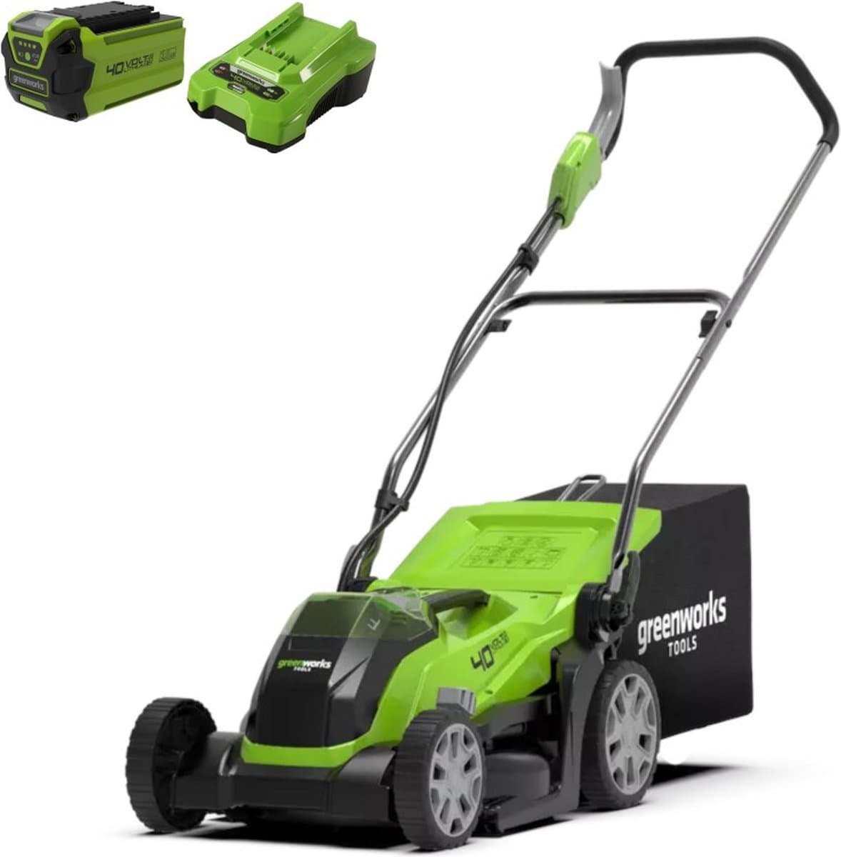 Greenworks 40 volt accu maaier — afbeelding 1