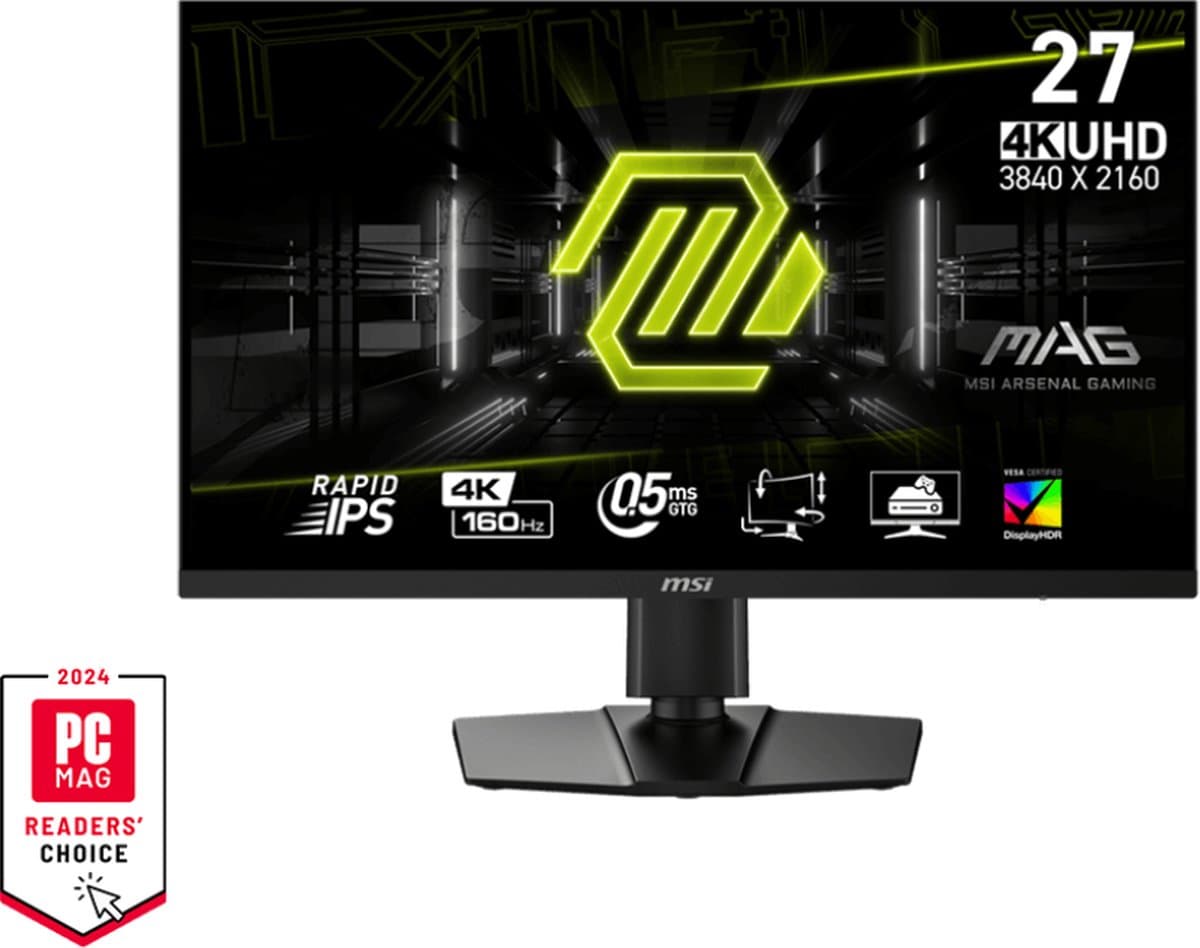MSI MAG 274UPF E2 - 4K UHD Gaming Monitor - 160Hz - 27 Inch - Rapid IPS - USB-C — afbeelding 1