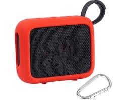 Beschermhoes geschikt voor JBL Go 4 Bluetooth Speaker - Meerdere Kleuren - Schokbestendig - Krasbestendig - Siliconen - Hoesje - Case - Bescherming - Rood