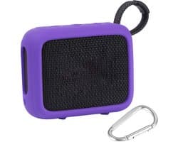 Beschermhoes geschikt voor JBL Go 4 Bluetooth Speaker - Meerdere Kleuren - Schokbestendig - Krasbestendig - Siliconen - Hoesje - Case - Bescherming - Paars