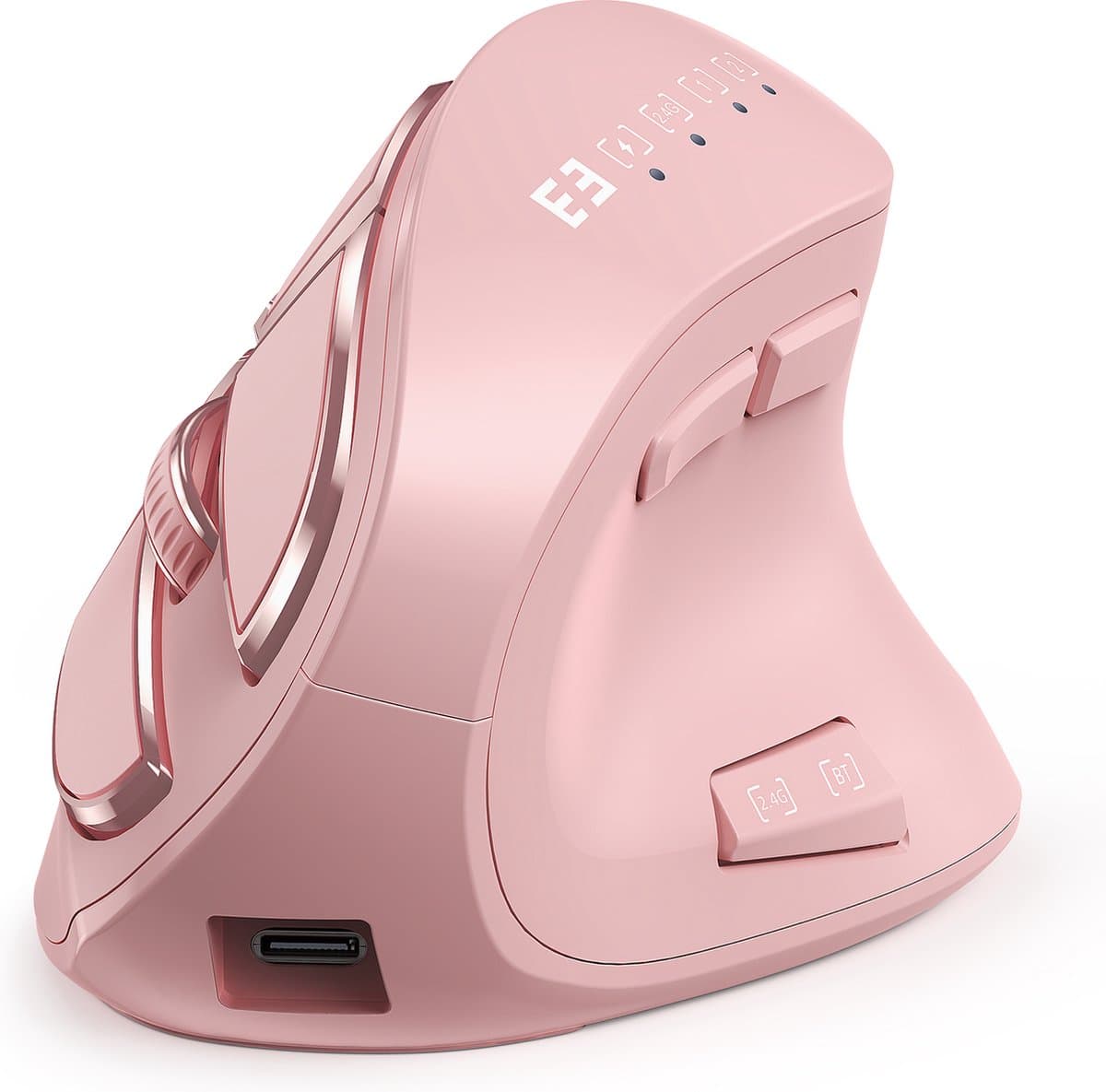 Ergonomische Verticale Draadloze Muis - Oplaadbaar via Bluetooth 5.0, 3.0 en USB voor Windows, Mac, Android en iOS - Ideaal voor Comfort en Gezondheid — afbeelding 1