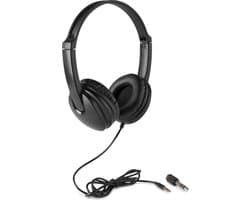 Koptelefoon kinderen en volwassenen - Vonyx VH100 universele hoofdtelefoon voor telefoon, tablet, pc, muziekinstrument, etc. - Zwart