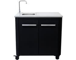 Cozze® Outdoor Kitchen - Buitenkeuken Spoelmodule - Met Gootsteen & Kraan - RVS Werkblad - 90 cm