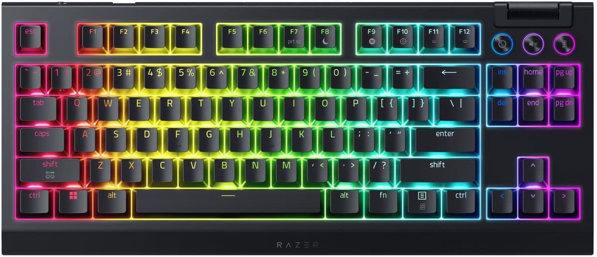 Razer BlackWidow V4 - Draadloos Gaming Toetsenbord - RGB - TKL - Tot 5 Profielen - Qwerty - Zwart — afbeelding 1