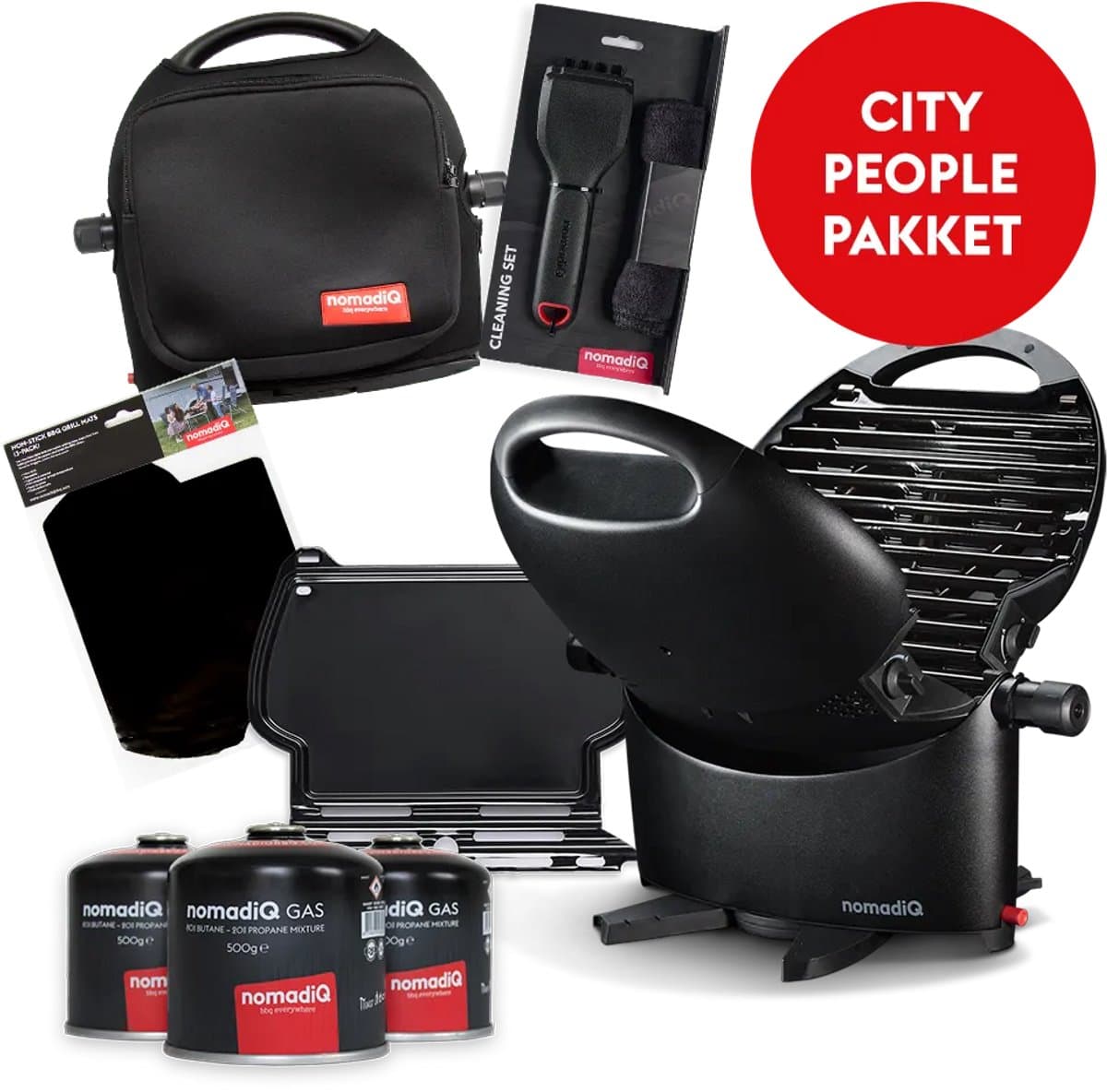 nomadiQ CITY barbecue pakket - de ultieme gas barbecue incl. accessoires voor stadsmensen — afbeelding 1