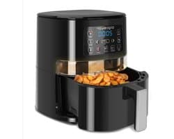 Heteluchtfriteuse met venster - Airfryer - Gezond koken - Uniek kijkvenster - 4 liter inhoud - Zwart