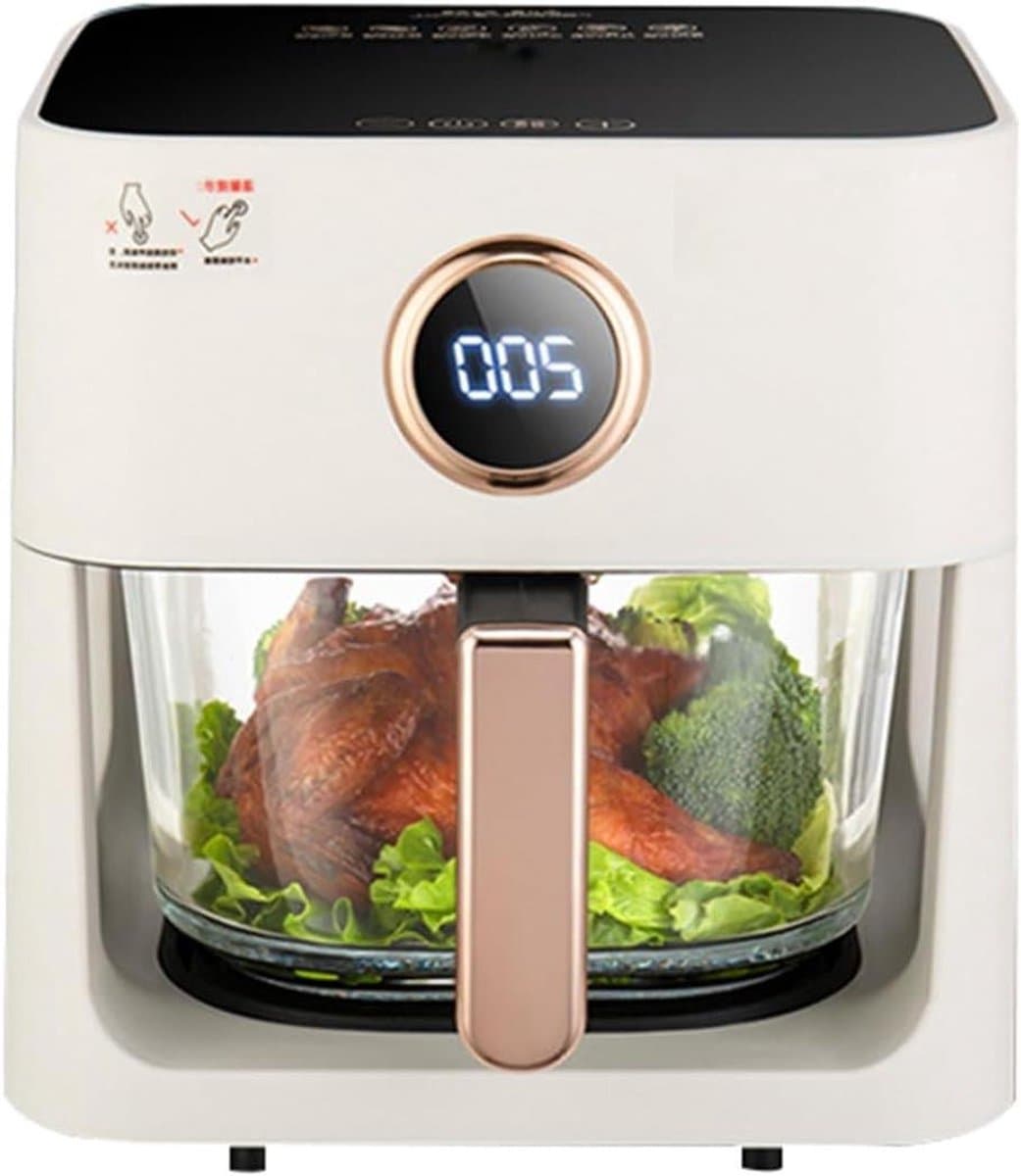Airfryer - Friteuse Elektrische Friteuse - Gezond Koken - Visueel Frituurmandje - 5 Liter - Wit — afbeelding 1