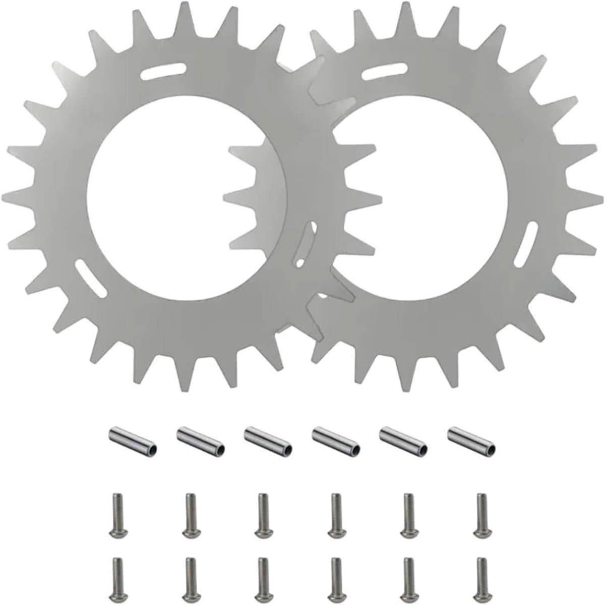 Grasmaaier Spikes - Antislip Grip - Verbeterde Tractie - Duurzame Metalen Constructie - 1 Set - Zilver — afbeelding 1