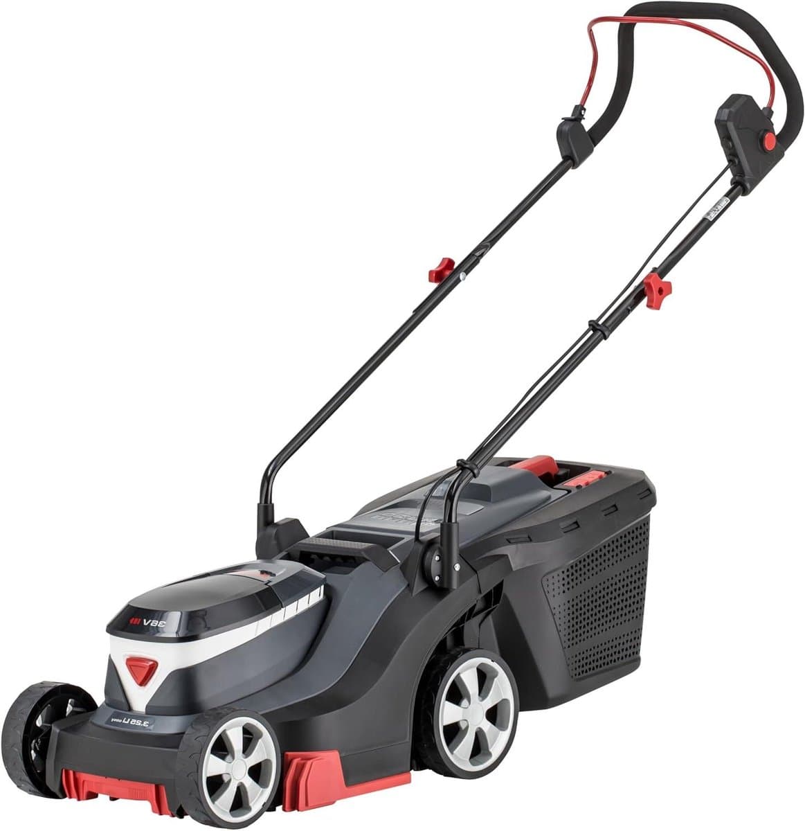 Accu Grasmaaier - Elektrische Grasmaaier - Gazon Onderhoud - Centrale Maaihoogte Verstelling - 32 cm Maaibreedte - Zwart — afbeelding 1