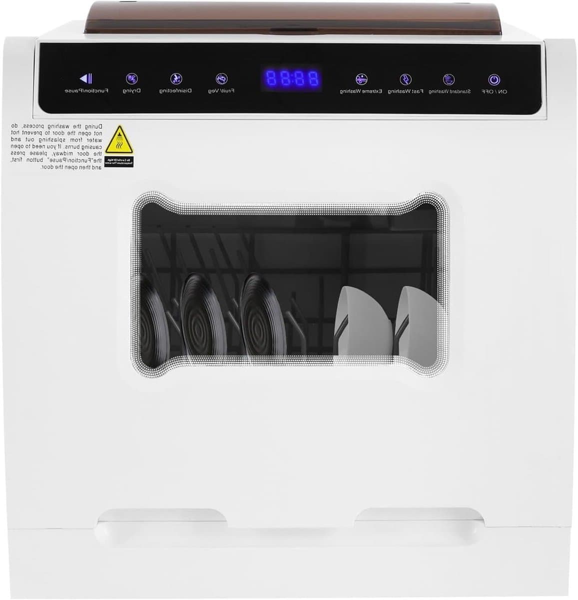 Mini Vaatwasser - Aanrecht Model - Hygiënisch Servies - 5 Programma's - 46x41x46 cm - Wit — afbeelding 1