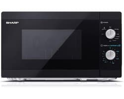Magnetron met Grill - Compacte Oven - Snel Maaltijden Bereiden - 5 Vermogensstanden - 20 Liter Inhoud - Zwart