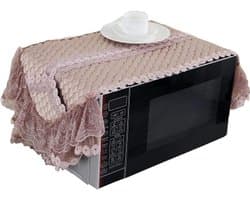 Magnetron Ovenhoes - Keuken Beschermer - Magnetron Schoon Houden - Met Opbergvakken - 33x55x33 cm - Grijs