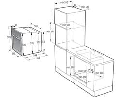 Gorenje GO66E PIZZA350C 77 l 3500 W Zwart