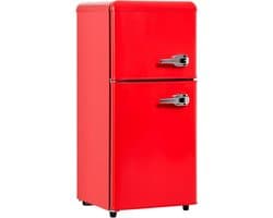 Kleine Koelkast - Compacte Koelkast - Dranken Koelen - Dubbele Deuren - 60 liter - Rood