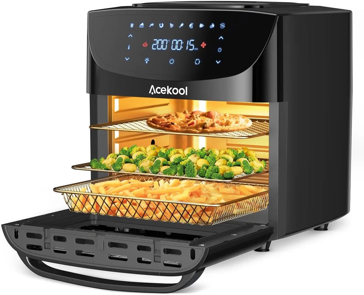 Trexxo Friteuse - Oven - Oven 8 in 1 - Mini Oven - Heteluchtfriteuse 1800W - Vaatwasserbestendige Accessoires - Luchtcirculatie — afbeelding 1