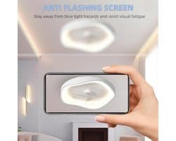 Stil Witte Plafondventilator met LED-Verlichting en Afstandsbediening - 6 Snelheden