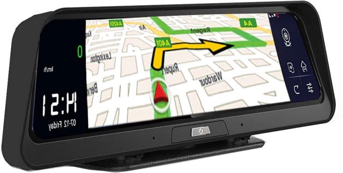 Dashcam voor Auto - 10” Android 8.1 Dashcam - IPS Touchscreen - ADAS Rijhulp - GPS Navigatie - WiFi - Dual Camera 1080P - Parkeermodus - G-Sensor - 4G 15m Camera aan de Achterkant - Zwart — afbeelding 1