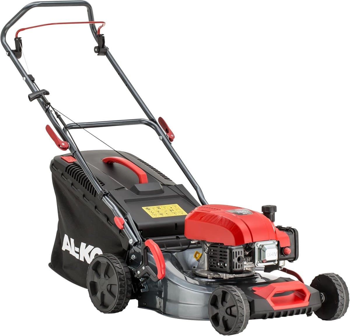 Benzine grasmaaier - Gazonmaaier motor - Effectief gazon maaien - Centrale hoogte instelling - 41 cm maaibreedte — afbeelding 1
