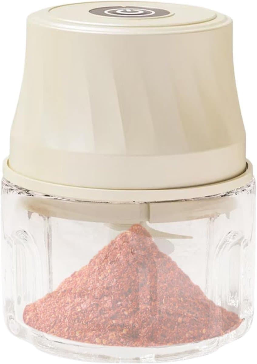 Mini Keukenmachine - Keukenapparaat Hakker - Snel Ingrediënten Snijden - Oplaadbaar Compact Design - 350ml Capaciteit - Zwart — afbeelding 1