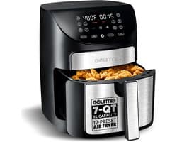 Digitale Airfryer - Heteluchtfriteuse - Gezond Frituren - FryForce 360° Technologie - 7 Quarts - Zwart