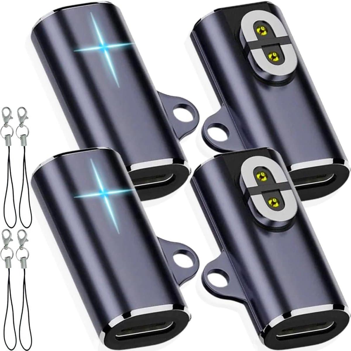 Oplaadkabeladapter voor hoofdtelefoon, Type-C naar magnetische converter voor Aeropex en meer - 4 stuks — afbeelding 1