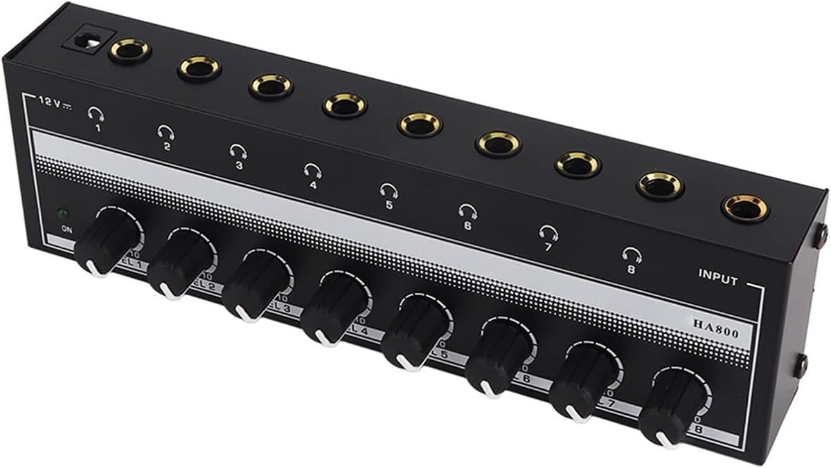 8-Kanaals Stereo Hoofdtelefoonversterker voor Studio en Podiumgebruik — afbeelding 1