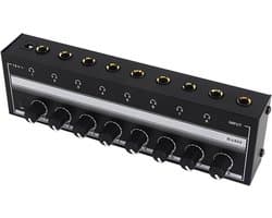 8-Kanaals Stereo Hoofdtelefoonversterker voor Studio en Podiumgebruik