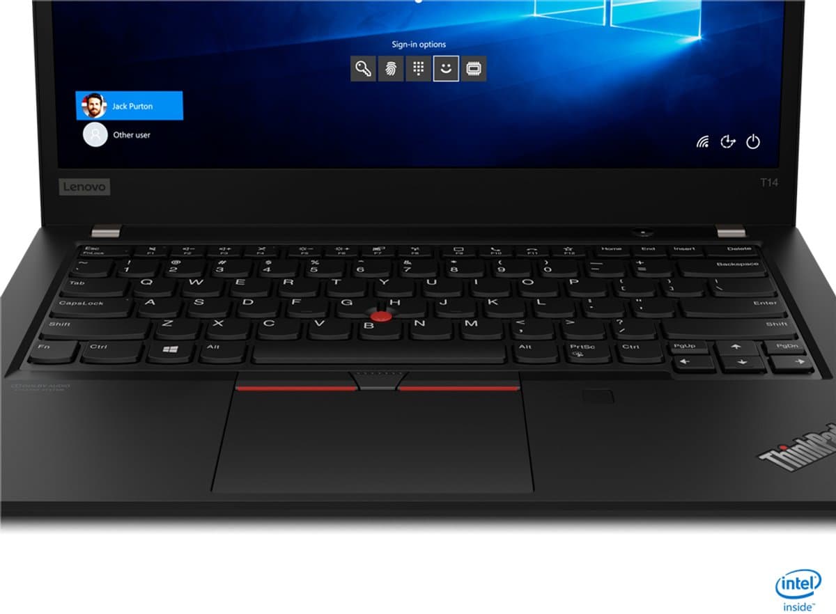 Lenovo ThinkPad T14 Gen 1 (Intel) Intel® Core™ i7 i7-10610U Laptop 35,6 cm (14") Full HD 16 GB DDR4-SDRAM 256 GB SSD Wi-Fi 6 (802.11ax) Windows 10 Pro Zwart — afbeelding 1