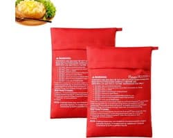 Magnetron aardappelzak, 2 stuks aardappelzak, potato bag magnetron, herbruikbare kooktas, aardappelzak - ShopVlot