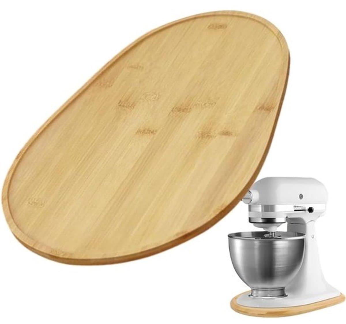 Aanrechtmat - Keukenkussen - Keukenmachine Stabiliseren - Schokabsorberend Houtontwerp - 30.5 cm - Meerkleurig — afbeelding 1