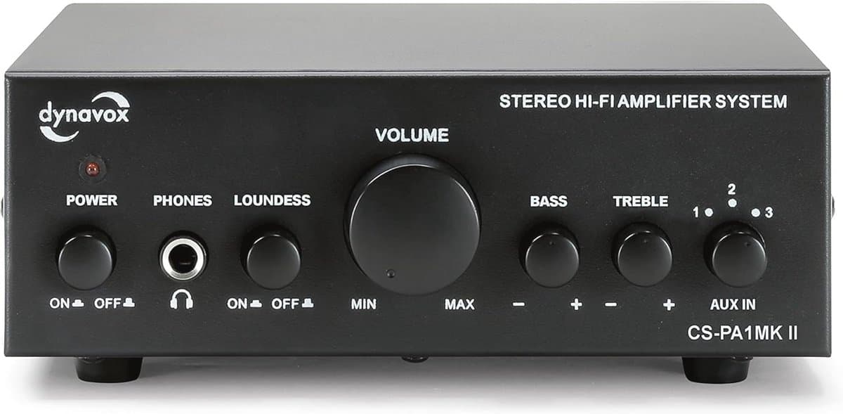 Mini Stereo Versterker met Geluidsregeling voor Bas en Hoge Tonen — afbeelding 1