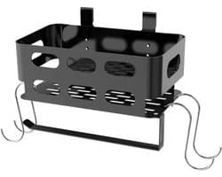 KZQ Zijmanden, opbergdozen, BBQ-accessoirerekken met haken en BBQ-accessoire-opbergdozen geschikt voor Z-Grills, Pitboss, Pro 22, 34, 575 en andere BBQ-grills.