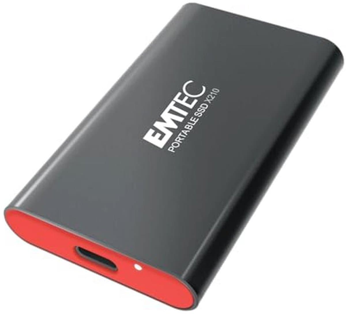 Emtec X210 Externe SSD-harde schijf USB 3.2-512 GB (zwart/rood) — afbeelding 1