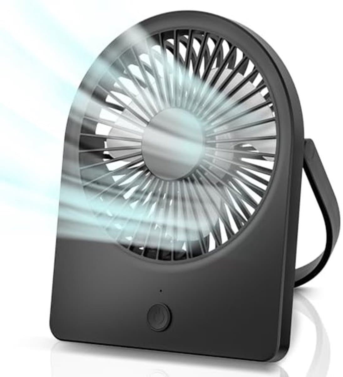 Draagbare USB-bureauventilator met 3 snelheden - Opvouwbare persoonlijke ventilator voor thuis en kantoor — afbeelding 1