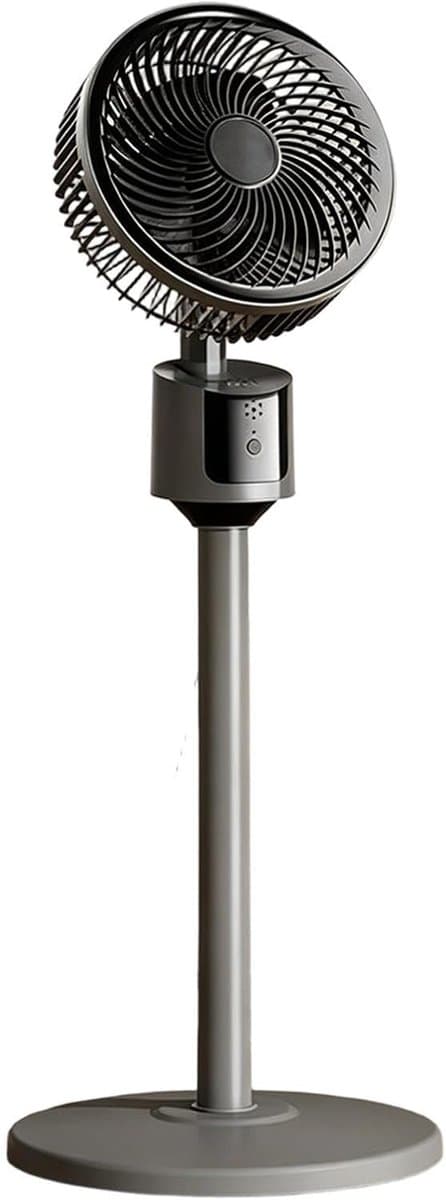 Vloerventilator Stil 30 dB met 3 Snelheden – USB Draagbaar – Krachtige Luchtstroom tot 5 Meter – Grijs — afbeelding 1