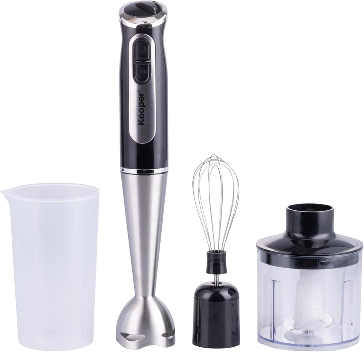 Mini Keukenmachine - Staafmixer Hakmolen Garde - Eten Bereiden - 3-in-1 Functionaliteit - 500 ml - Zwart Zilver — afbeelding 1